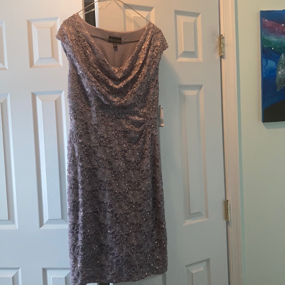 Dusty taupe formal dress